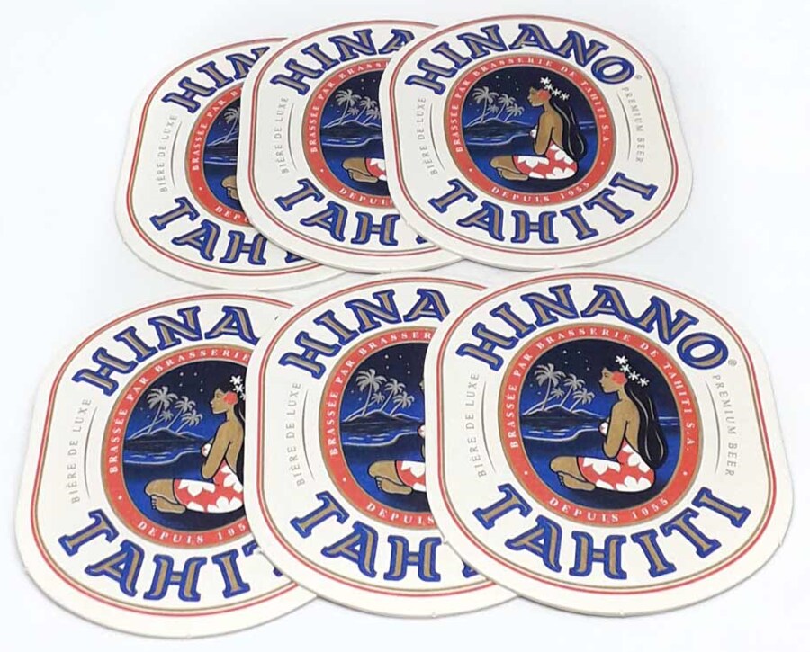 6 Hinano Tahiti Beer Coaster