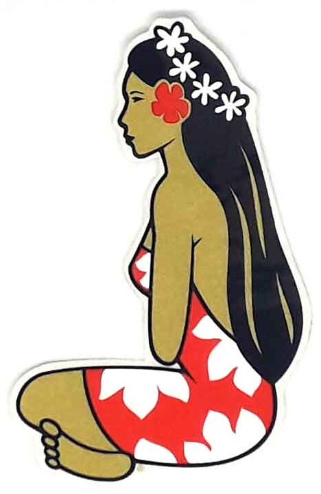 Hinano Vahine Tahiti Aufkleber in Farben Kleine Größe