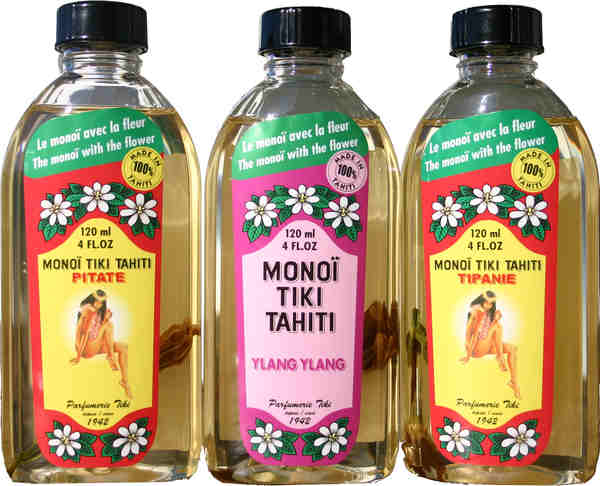 Lote de 3 Aceites de Monoi de Tahití 120 ml : Ylang Plumeria Jasmín