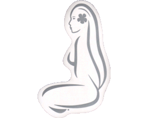 Stylized Hinano Sticker - small size - Silver