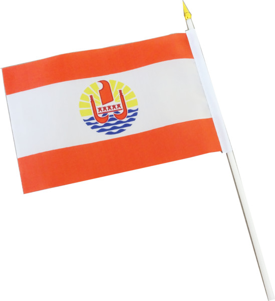 Bandera de Tahití y la Polinesia Francesa - banderín