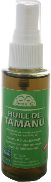 Huile de Tamanu Tahiti 100% Vierge avec Vaporisateur - 60ml