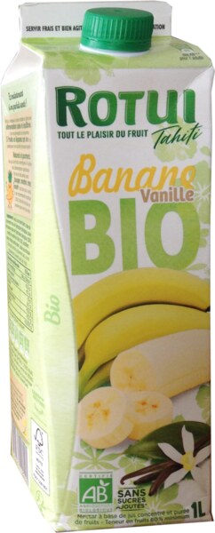 Jugo de frutas BIO - Néctar de vainilla plátano