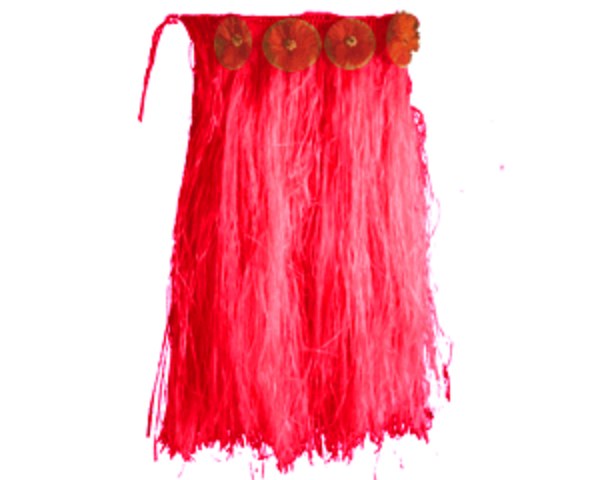 More or Hula skirt Adult - STANDARD Size - Red