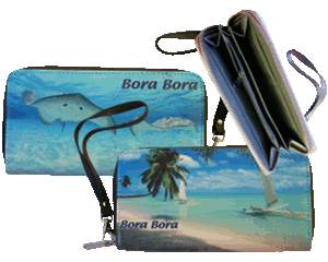 Portafoglio stampato Bora Bora
